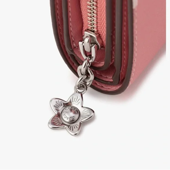 Pink Coach Bi-Fold Wallet, Daisy Print bubblegum color - Picture 9 of 16